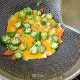 秋葵虾仁滑蛋的做法步骤：17