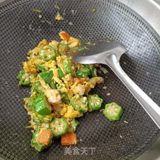 秋葵虾仁滑蛋的做法步骤：19