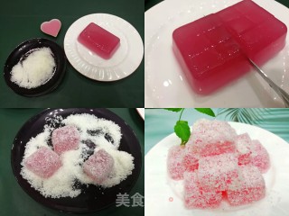 火龙果皮椰蓉果冻的做法步骤：3