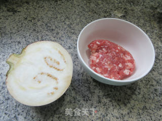 蒸圆茄子肉末的做法步骤：1