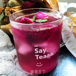 火龙果蜂蜜冰茶的做法步骤：8