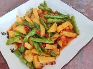 香辣土豆豆角的做法步骤：13