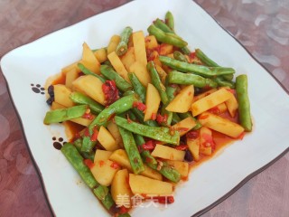 香辣土豆豆角的做法步骤：14