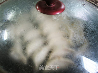 圆茄子肉馅锅贴的做法步骤：13