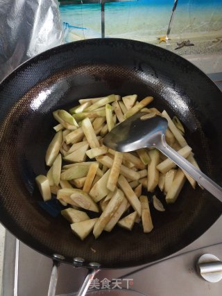 炒茄条的做法步骤：4