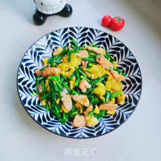 虾干韭苔炒鸡蛋的做法步骤：9