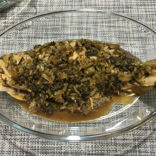 雪菜烧黄花鱼的做法步骤：7