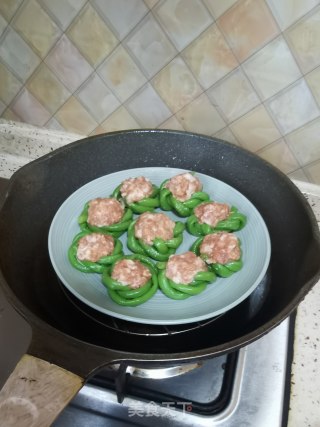 盘花长豆角的做法步骤：16