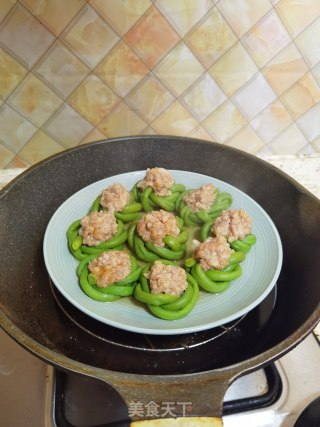 盘花长豆角的做法步骤：17