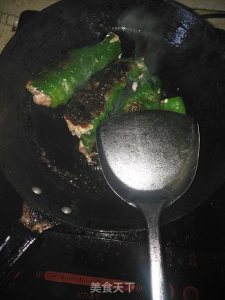 青椒酿肉的做法步骤：9