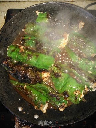 青椒酿肉的做法步骤：10