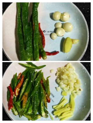 扁豆炒肉的做法步骤：2