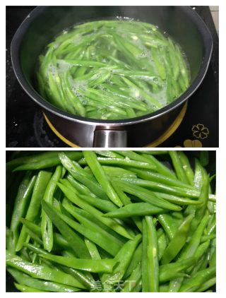 扁豆炒肉的做法步骤：3