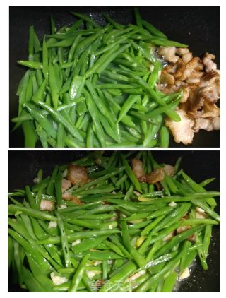 扁豆炒肉的做法步骤：5