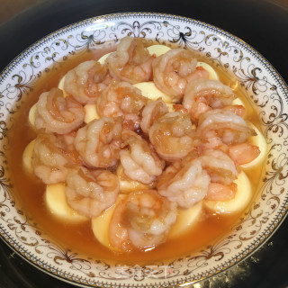 虾仁蒸玉子豆腐的做法步骤：4