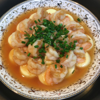 虾仁蒸玉子豆腐的做法步骤：5