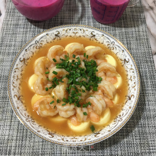 虾仁蒸玉子豆腐的做法步骤：7