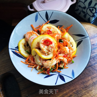 柠檬拌虾仁的做法步骤：10