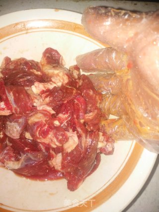 香菜拌牛肉的做法步骤：3