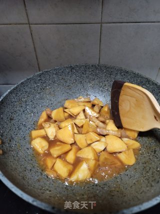 五花肉烧凤尾笋块的做法步骤：8