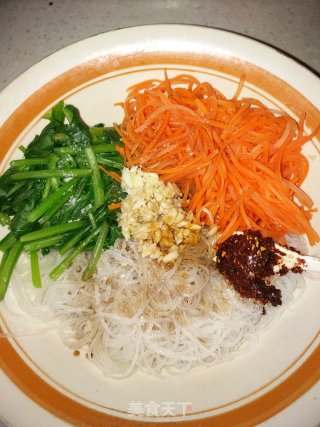 菠菜拌粉丝的做法步骤：7