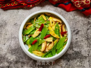 荷兰豆香菇炒竹笋的做法步骤：10