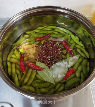 五香水煮毛豆的做法步骤：5