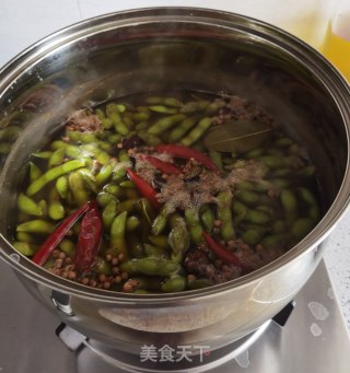 五香水煮毛豆的做法步骤：7