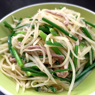韭菜苔炒土豆丝的做法步骤：19