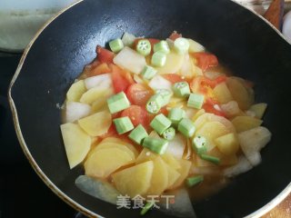 番茄烧土豆的做法步骤：7