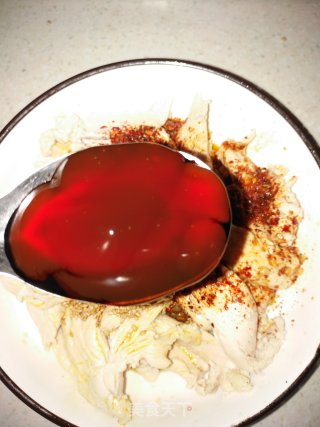 香菜拌鸡胸肉的做法步骤：9
