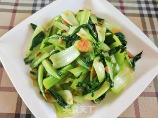 清炒小油菜的做法步骤：8