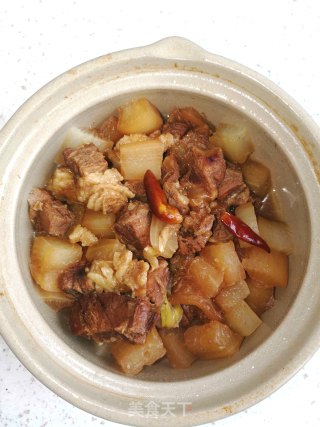 白萝卜牛肉煲的做法步骤：11