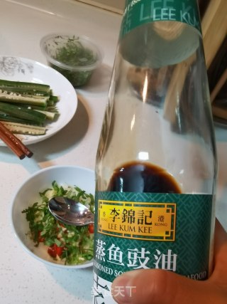 捞汁秋葵的做法步骤：9