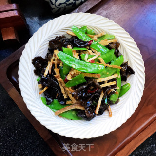 荷兰豆拌木耳的做法步骤：9