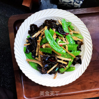 荷兰豆拌木耳的做法步骤：10