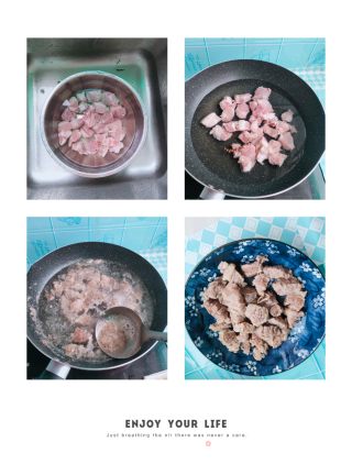 家常炖牛腩的做法步骤：1