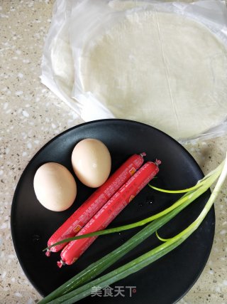 鸡蛋火腿煎饼的做法步骤：1