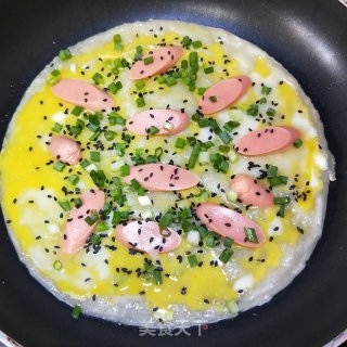 鸡蛋火腿煎饼的做法步骤：6