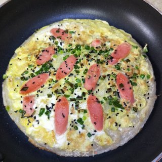 鸡蛋火腿煎饼的做法步骤：8