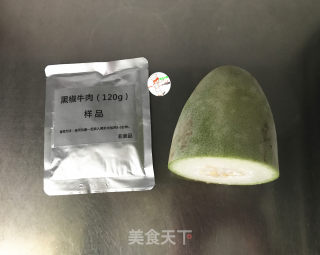 黑椒牛肉烩冬瓜的做法步骤：1