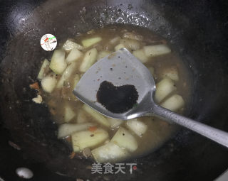 黑椒牛肉烩冬瓜的做法步骤：8