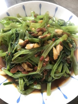 黄豆酱炒通菜的做法步骤：8
