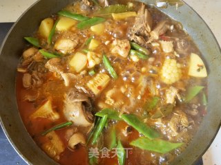 扁豆玉米土豆炖鸡块的做法步骤：14