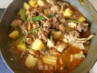 扁豆玉米土豆炖鸡块的做法步骤：15