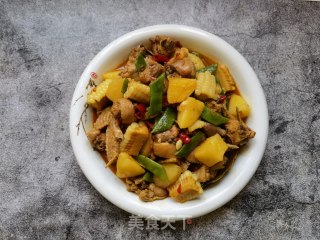 扁豆玉米土豆炖鸡块的做法步骤：16