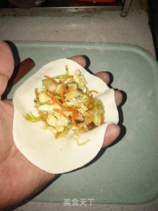 简易版饺子皮馅饼的做法步骤：10