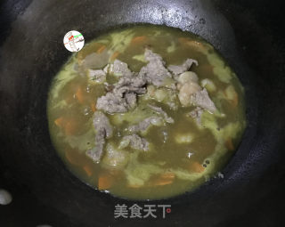 咖喱牛肉虾仁意大利面的做法步骤：9