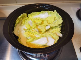 虾仁海鲜菇菜煲的做法步骤：2