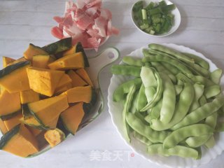 油豆角炖南瓜的做法步骤：2